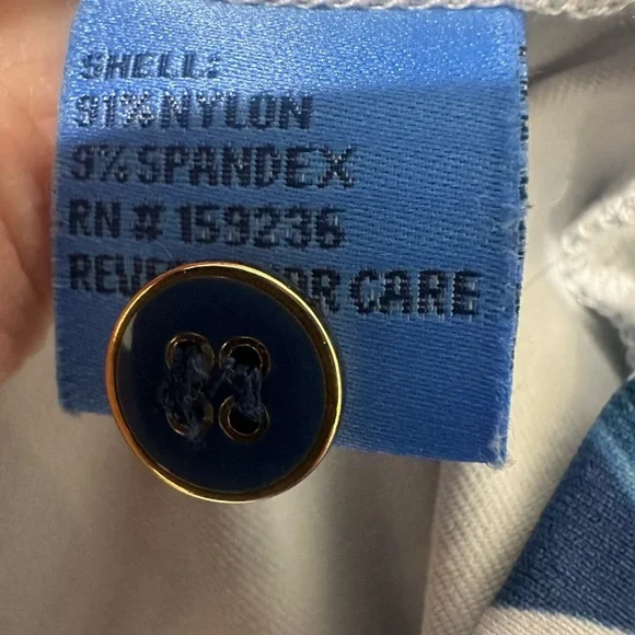 J. McLaughlin Blue and White Button-Down, Size S - Picture 3 of 5